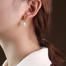 simple water drop pearl zircon earringspicture13