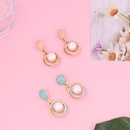 fashion multicolor geometric metal pearl earringspicture9