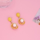 fashion multicolor geometric metal pearl earringspicture12