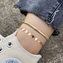 fashion triangle doublelayer alloy snake bone chain ankletspicture7