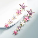 Korean fashion colorful fivepointed star earringspicture10
