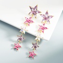 Korean fashion colorful fivepointed star earringspicture11