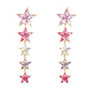 Korean fashion colorful fivepointed star earringspicture12
