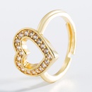 fashion hollow heartshaped copper plated gold microinlaid zircon ringpicture14