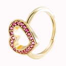 fashion hollow heartshaped copper plated gold microinlaid zircon ringpicture15
