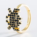 simple geometric open copper inlaid zircon ring wholesalepicture13