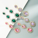creative trend oval glass rhinestone alloy earringspicture10