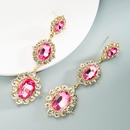 creative trend oval glass rhinestone alloy earringspicture13