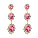 creative trend oval glass rhinestone alloy earringspicture14