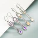 fashion diamond water drop asymmetrical earringspicture11