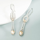 fashion diamond water drop asymmetrical earringspicture13