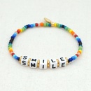 bohemian style rainbow rice beads smile letters beaded small braceletpicture9
