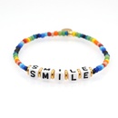 bohemian style rainbow rice beads smile letters beaded small braceletpicture12