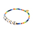 bohemian style rainbow rice beads smile letters beaded small braceletpicture13