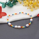 simple mixed color glass rice bead pearl couple braceletpicture7