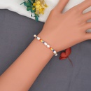 simple mixed color glass rice bead pearl couple braceletpicture8