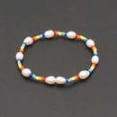 simple mixed color glass rice bead pearl couple braceletpicture10