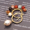 Retro color agate natural pearl earringspicture9