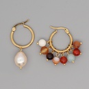 Retro color agate natural pearl earringspicture11
