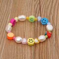 Korean color fruit smiley soft pottery bracelet
