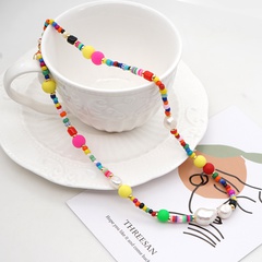 Ethnic Style Natural Freshwater Pearl Stained Glass Rice Beads Necklace