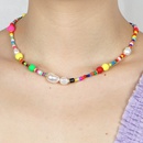 Ethnic Style Natural Freshwater Pearl Stained Glass Rice Beads Necklacepicture10
