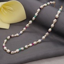 Collar de perlas de color perla de agua dulce hecho a mano tnico de Bohemiapicture11