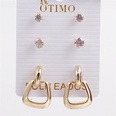 fashion microinlaid alloy cross stud earrings setpicture17