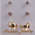 fashion microinlaid alloy cross stud earrings setpicture21