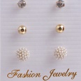 fashion microinlaid alloy cross stud earrings setpicture25
