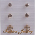 fashion microinlaid alloy cross stud earrings setpicture23