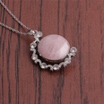 fashion simple inlaid diamond crystal stone pendant necklacepicture25