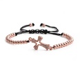 Fashion copper microinlaid zircon cross couple braceletpicture19