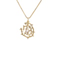 fashion golden horn arrow pendant zircon necklacepicture16