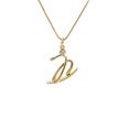 fashion golden horn arrow pendant zircon necklacepicture18