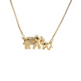 fashion simple heart zircon fist elephant pendant necklacepicture12