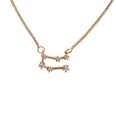 simple golden zircon constellation shape pendant necklacepicture20