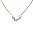 simple golden zircon constellation shape pendant necklacepicture21