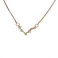 simple golden zircon constellation shape pendant necklacepicture22