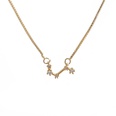 simple golden zircon constellation shape pendant necklacepicture23