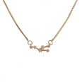 simple golden zircon constellation shape pendant necklacepicture26