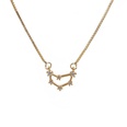 simple golden zircon constellation shape pendant necklacepicture27