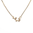 simple golden zircon constellation shape pendant necklacepicture28