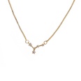 simple golden zircon constellation shape pendant necklacepicture29