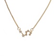 simple golden zircon constellation shape pendant necklacepicture30