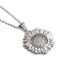 fashion simple sun flower pendant stainless steel necklacepicture17
