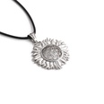 fashion simple sun flower pendant stainless steel necklacepicture18