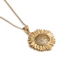 fashion simple sun flower pendant stainless steel necklacepicture19