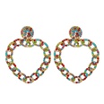 fashion color diamond alloy geometric earringspicture24