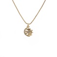 fashion simple moon star pendant gold microinlaid zircon necklacepicture30